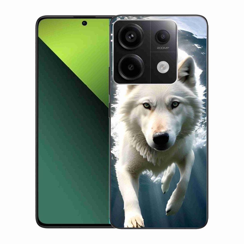 Gelový kryt mmCase na Xiaomi Redmi Note 13 Pro 5G/Poco X6 5G - bílý vlk