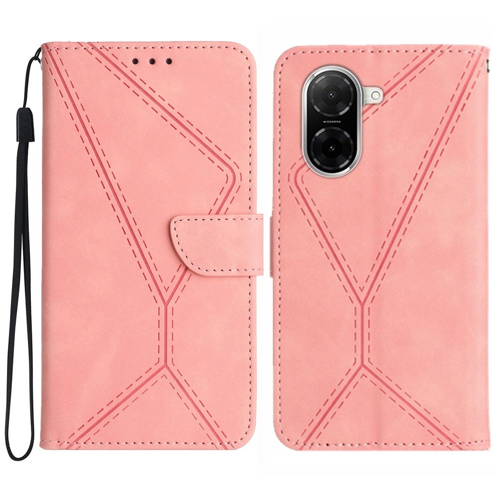 Linesy knížkové pouzdro na Xiaomi Redmi A5 (171.7x77.8x8.3mm) - růžové