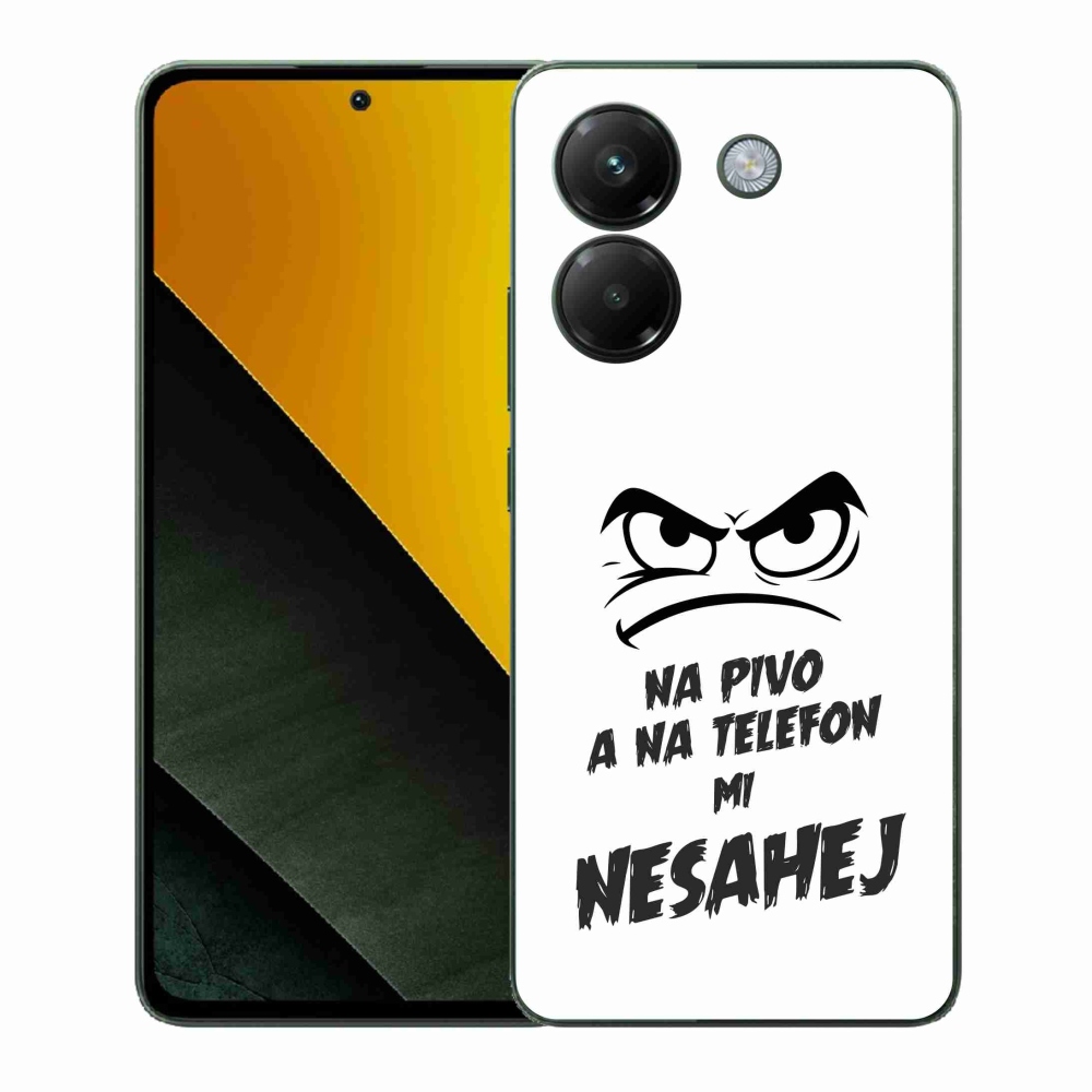 Gelový kryt mmCase na Xiaomi Poco M7 Pro 5G - pivní motiv 2 bílé pozadí