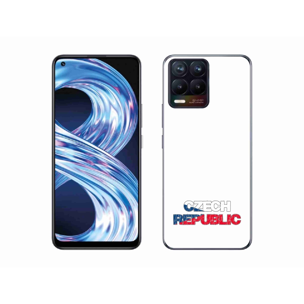 Gelový kryt mmCase na Realme 8 4G - Czech Republic bílé pozadí