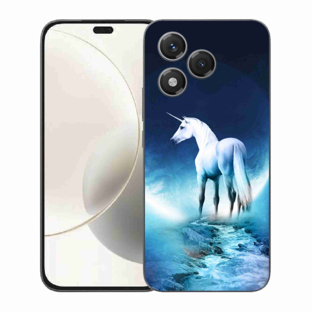 Gelový kryt mmCase na Honor 400 Lite - bílý jednorožec