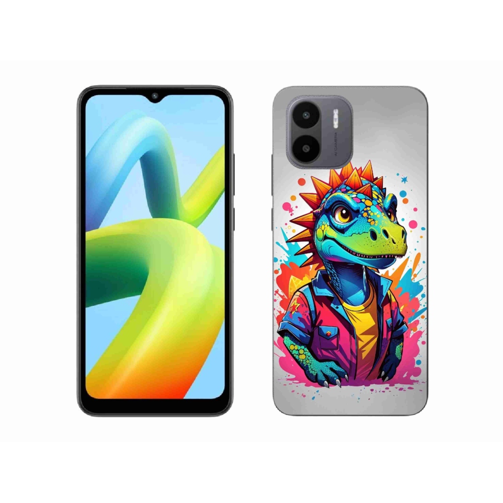Gelový kryt mmCase na Xiaomi Redmi A1/Redmi A2 - barevný dinosaurus