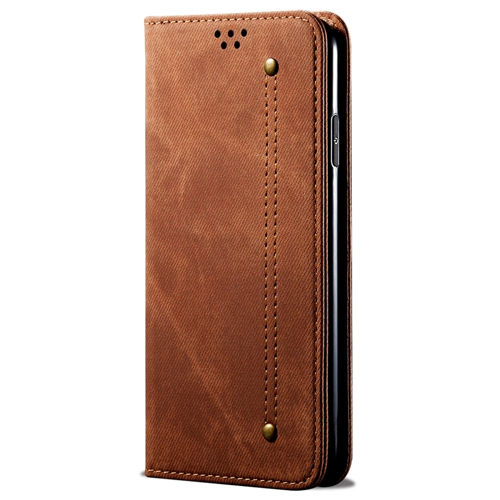 Jeanse knížkové pouzdro na Xiaomi 15 Ultra - hnědé