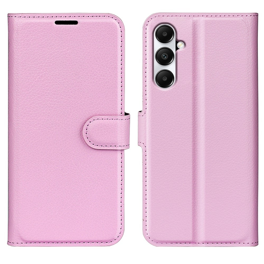 Litchi knížkové pouzdro na Samsung Galaxy A05s - růžové