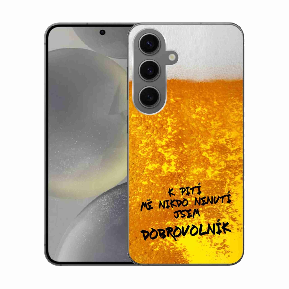 Gelový kryt mmCase na Samsung Galaxy S24 - pivní motiv 4