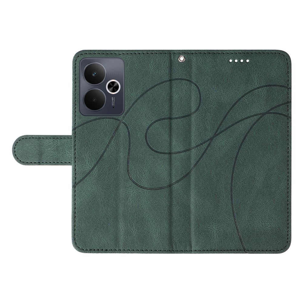 Curved knížkové pouzdro na Realme 14 5G/14T 5G - zelené
