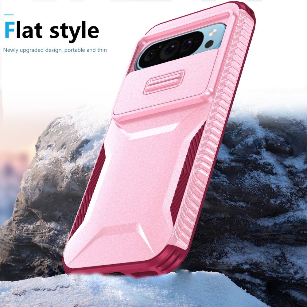 Lid odolný kryt na Google Pixel 9/9 Pro - růžový/vínový
