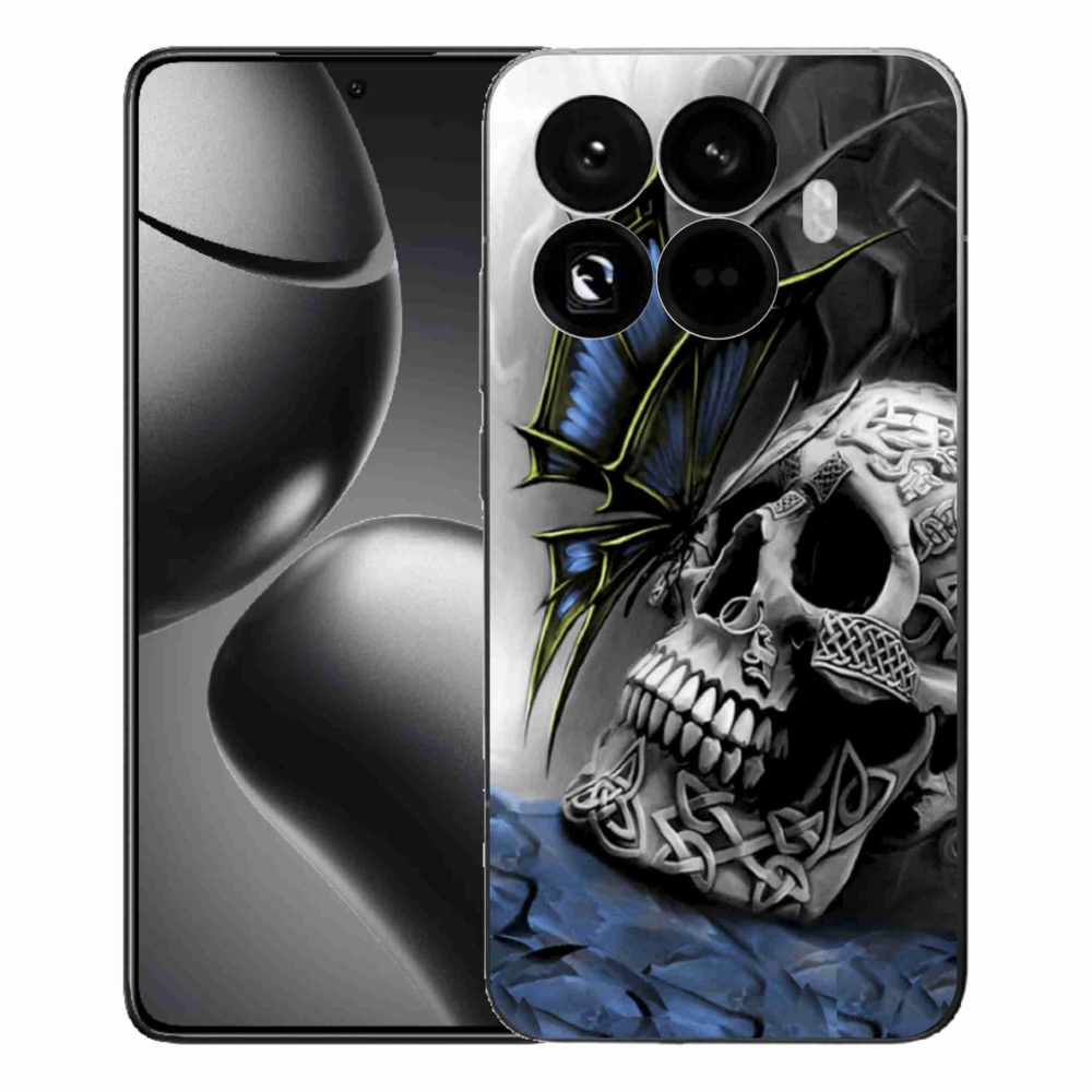Gelový kryt mmCase na Xiaomi 15T Pro - motýl a lebka
