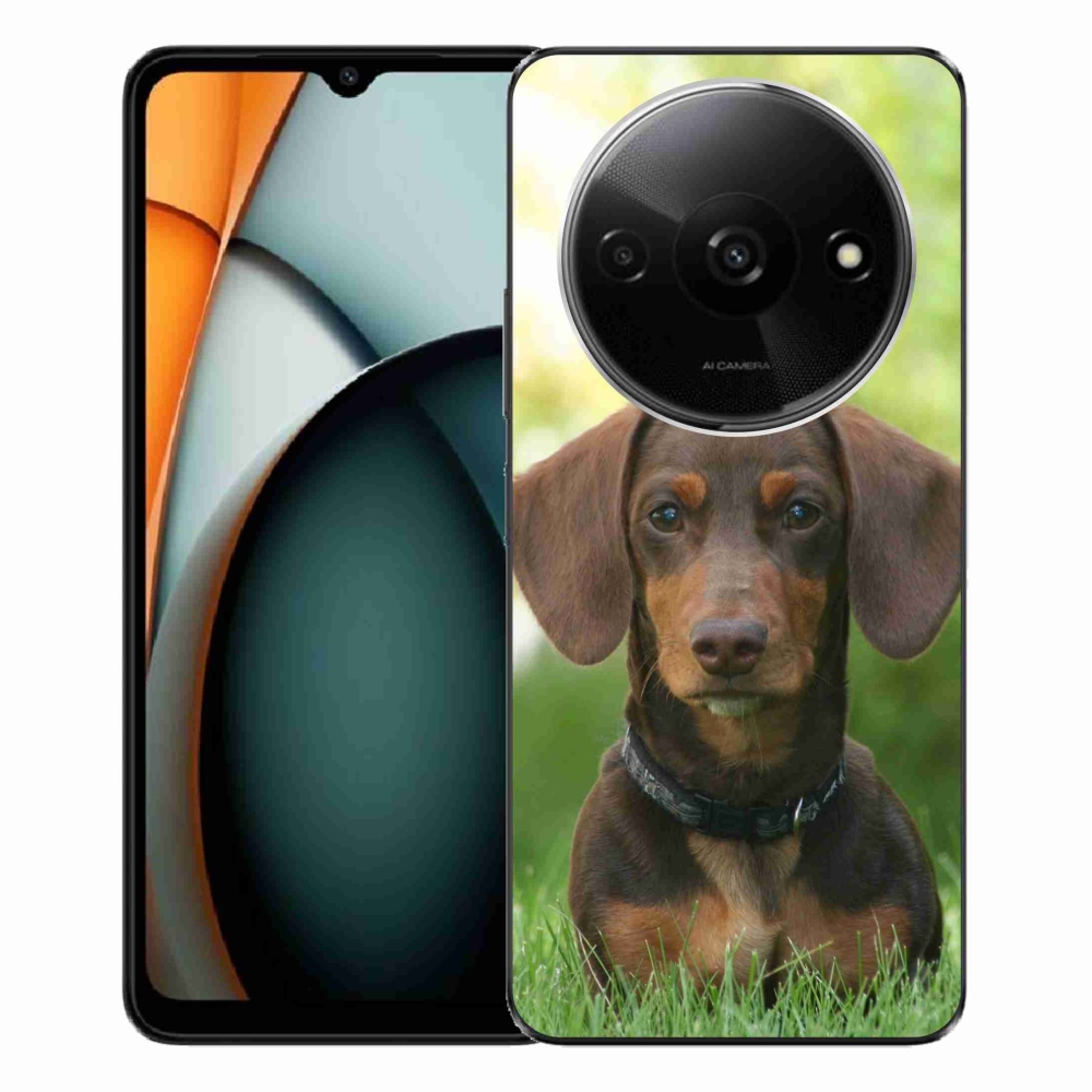 Gelový obal mmCase na Xiaomi Redmi A3 - hnědý jezevčík