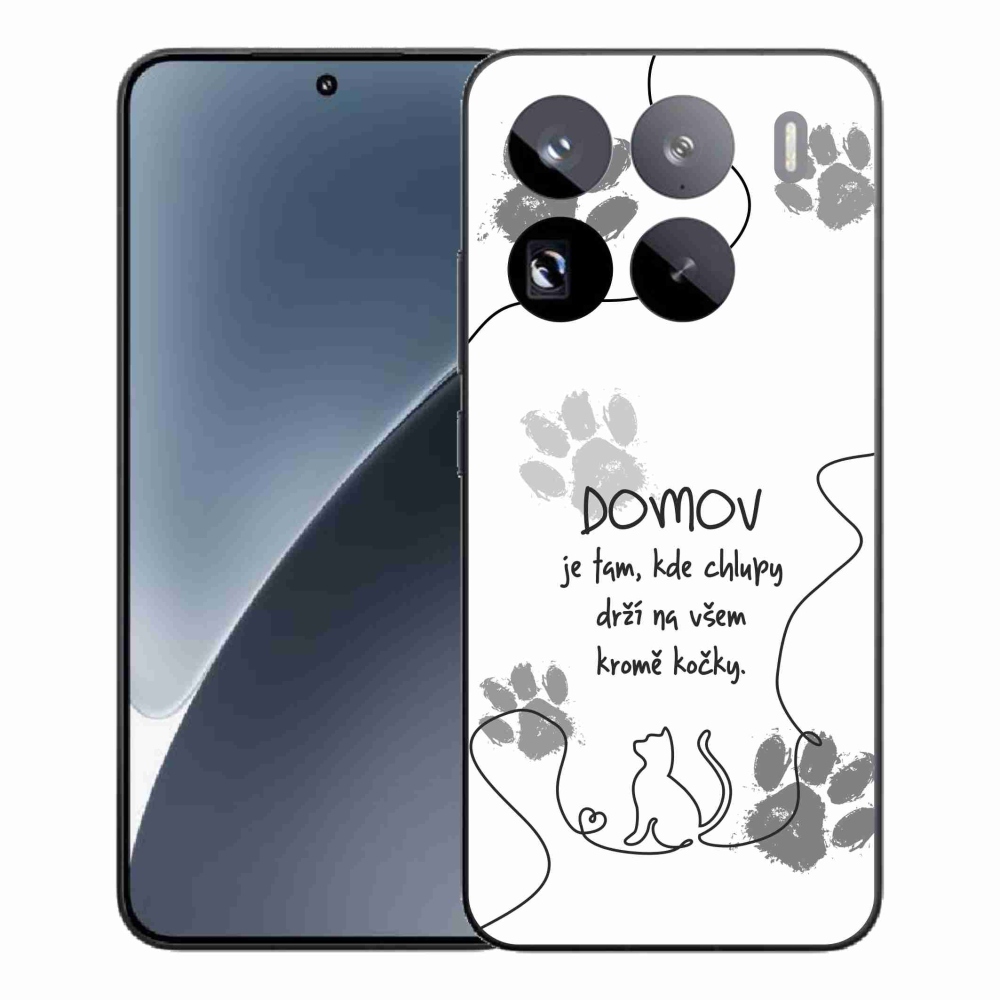 Gelový kryt mmCase na Xiaomi 15 Pro - kočičí motiv bílé pozadí