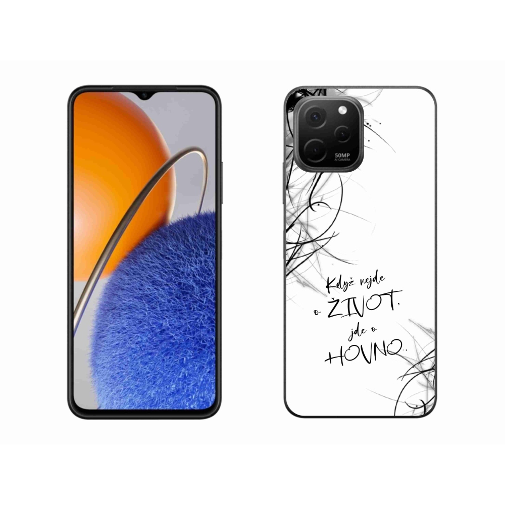 Gelový kryt mmCase na Huawei Nova Y61 - vtipný text 16 bílé pozadí