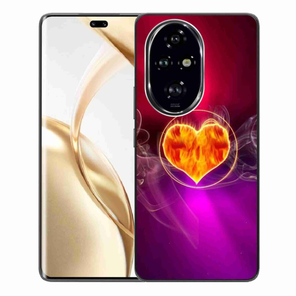 Gelový kryt mmCase na Honor 200 Pro 5G - ohnivé srdce
