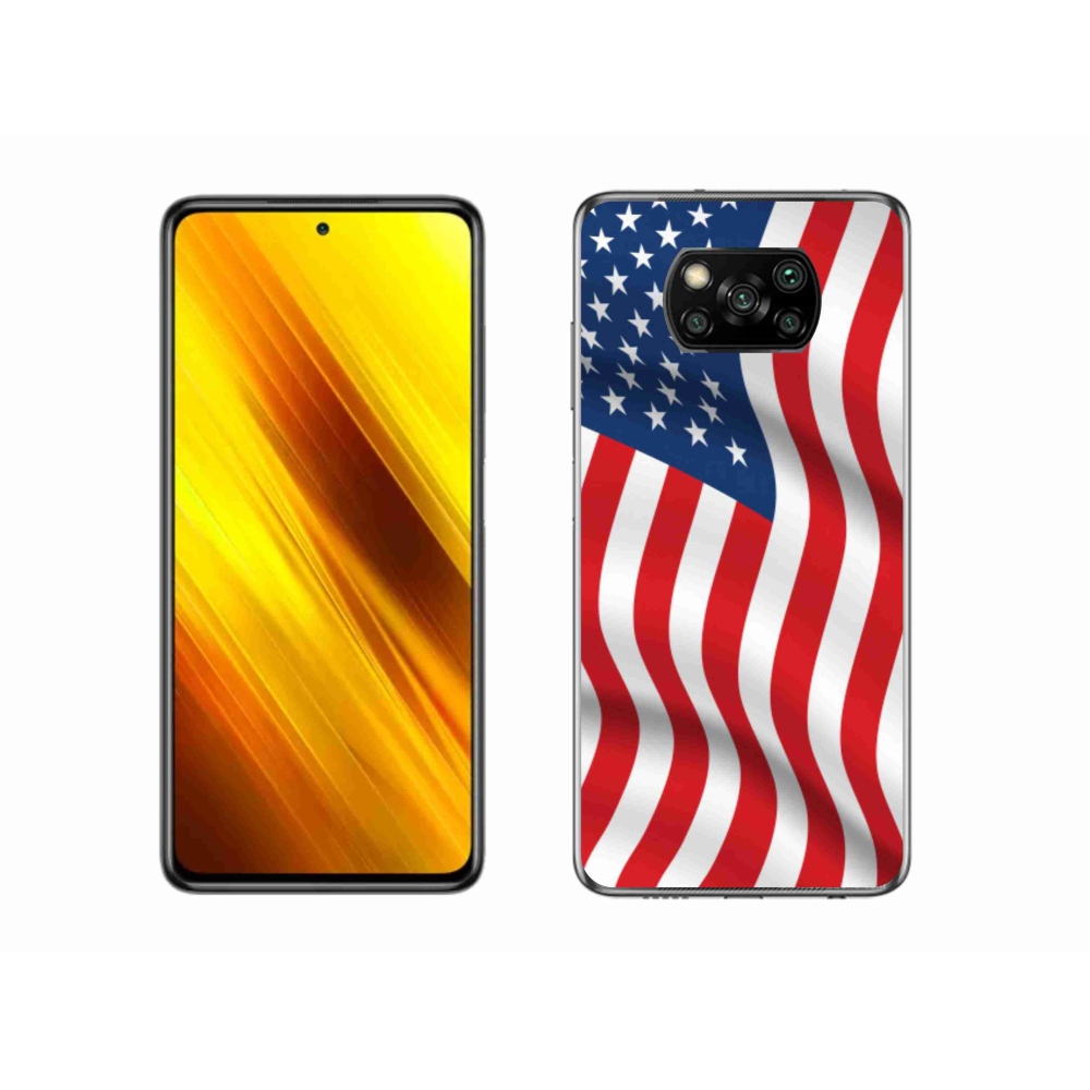 Gelový kryt mmCase na mobil Xiaomi Poco X3 - USA vlajka