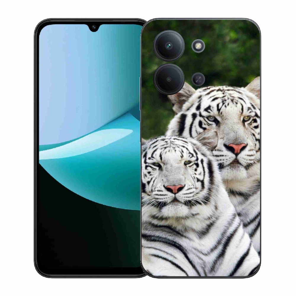 Gelový kryt mmCase na Xiaomi Redmi 15C 4G (171mm)/Poco C85 4G (171mm) - bílí tygři
