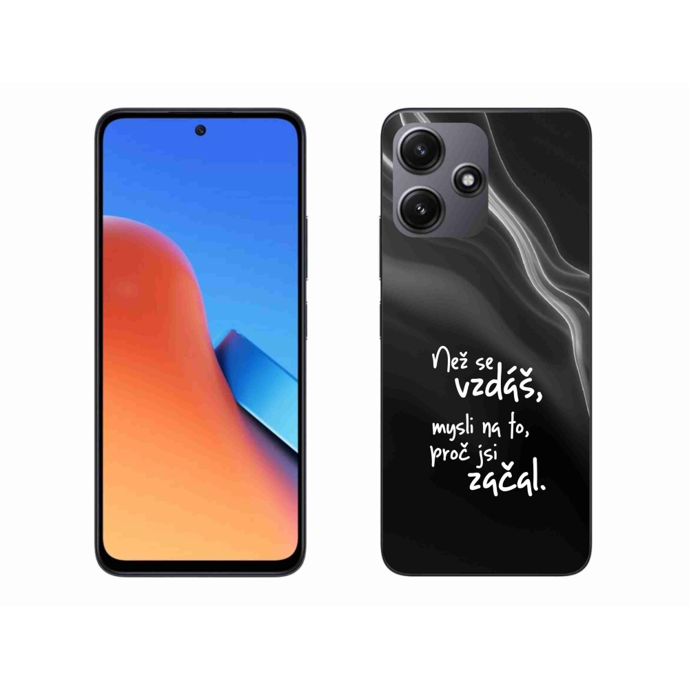 Gelový kryt mmCase na Xiaomi Redmi 12 5G - citát 2 černé pozadí
