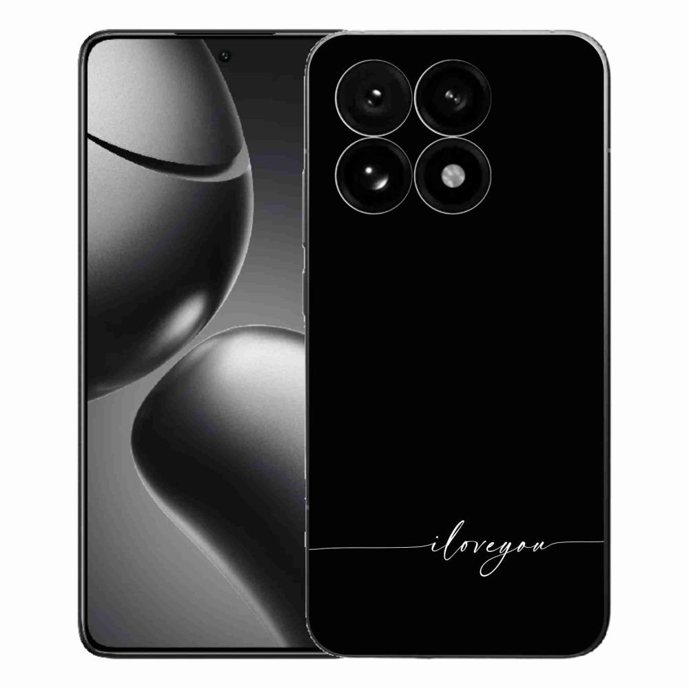Gelový kryt mmCase na Xiaomi 15T - I love you černé pozadí