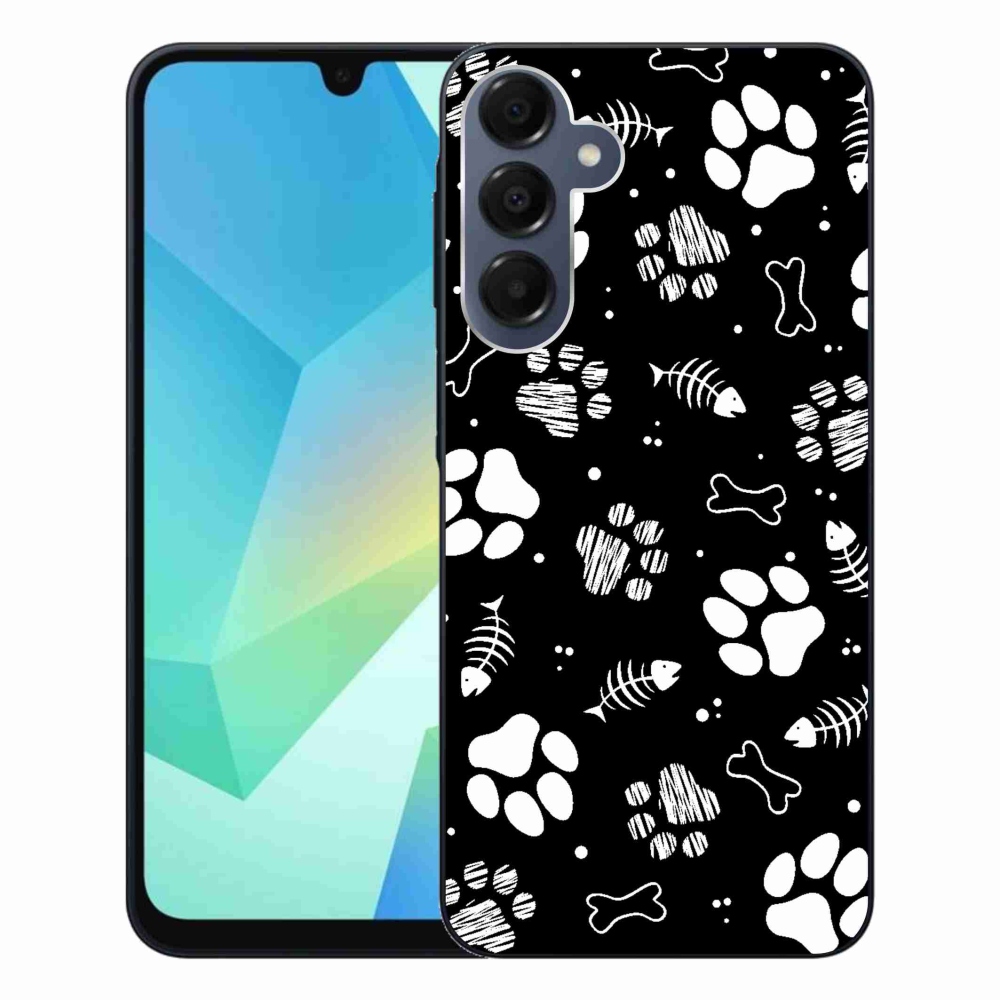 Gelový kryt mmCase na Samsung Galaxy A16 4G/5G - psí tlapky