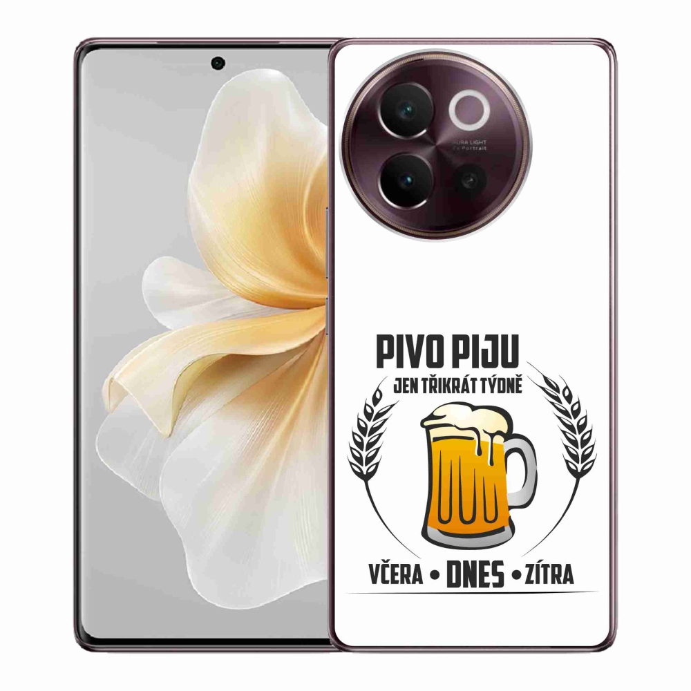 Gelový kryt mmCase na Vivo V40 Lite 5G - pivní motiv bílé pozadí