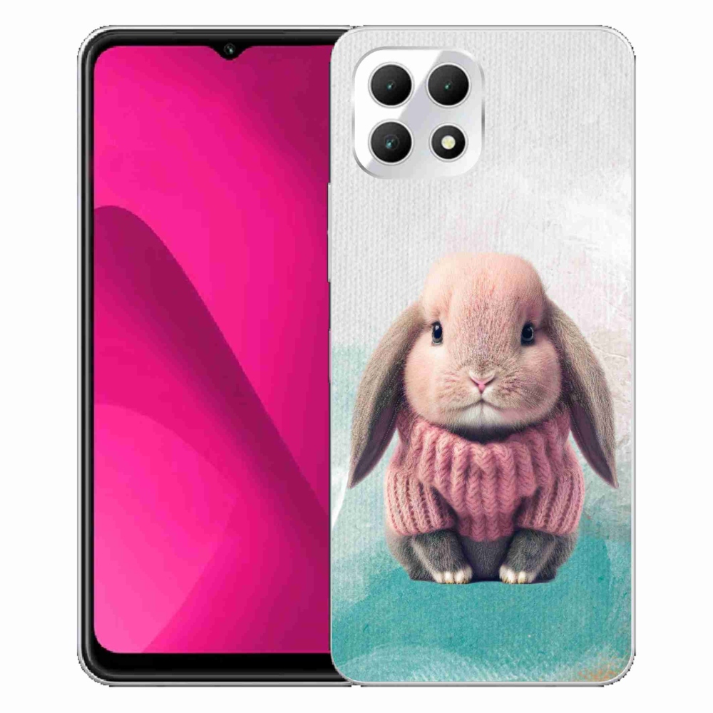 Gelový kryt mmCase na T-Mobile T Phone 2 - králíček ve svetru