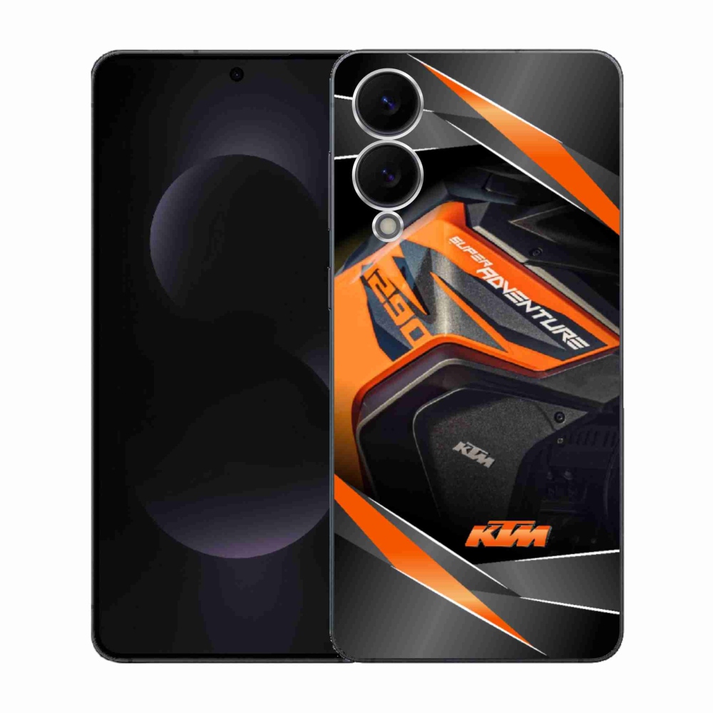 Gelový kryt mmCase na Samsung Galaxy S25 Edge - motorka ktm