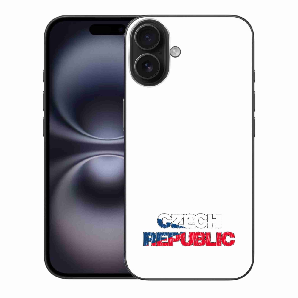 Gelový kryt mmCase na iPhone 16 Plus - Czech Republic bílé pozadí