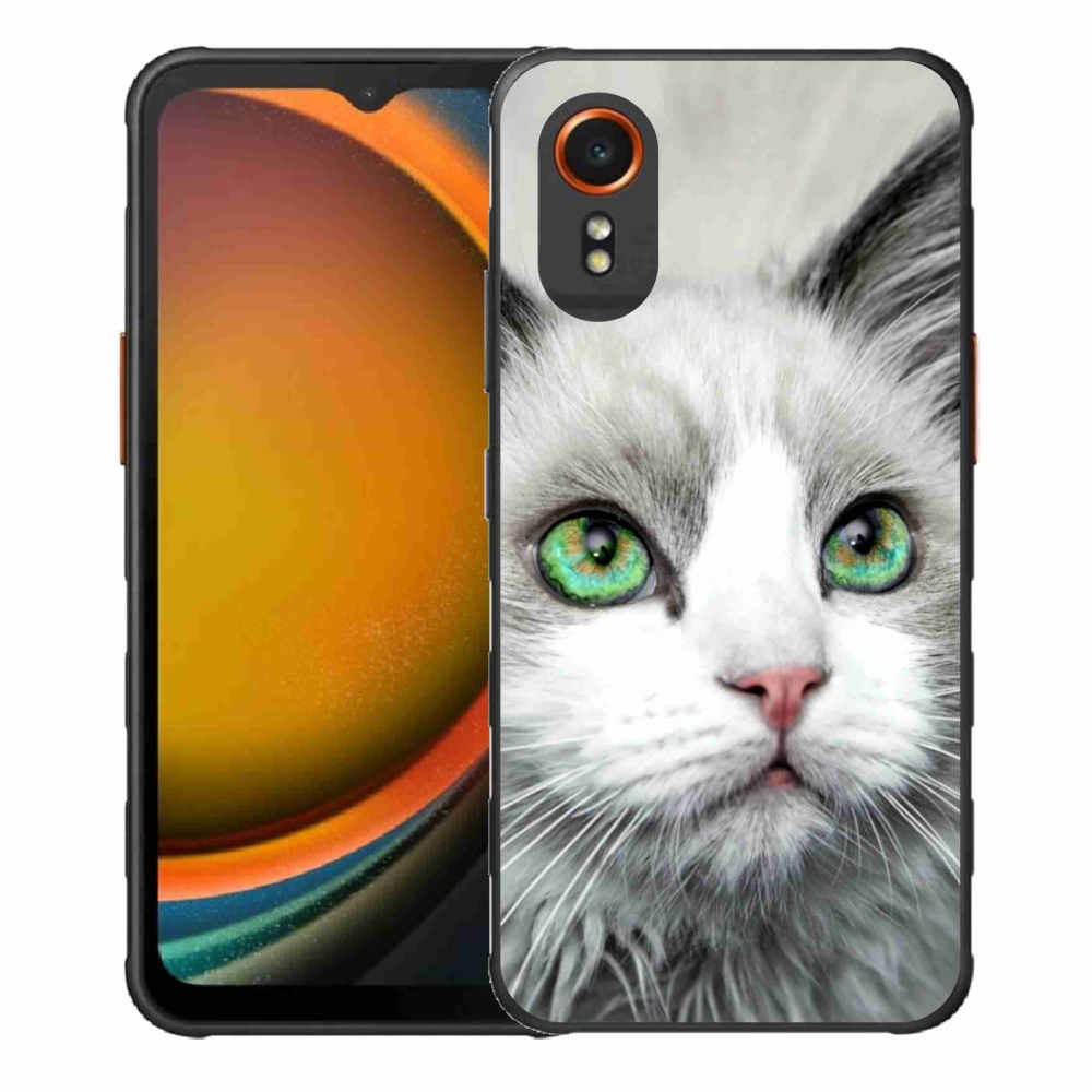 Gelový kryt mmCase na Samsung Galaxy Xcover 7 - kočičí pohled