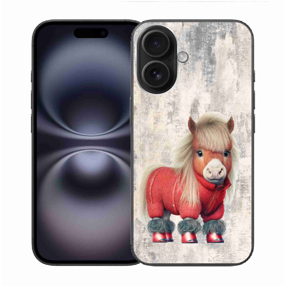 Gelový kryt mmCase na iPhone 16 - poník ve svetru