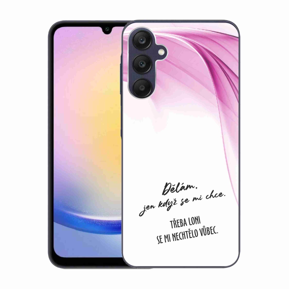 Gelový kryt mmCase na Samsung Galaxy A25 5G - vtipný text 12 bílé pozadí