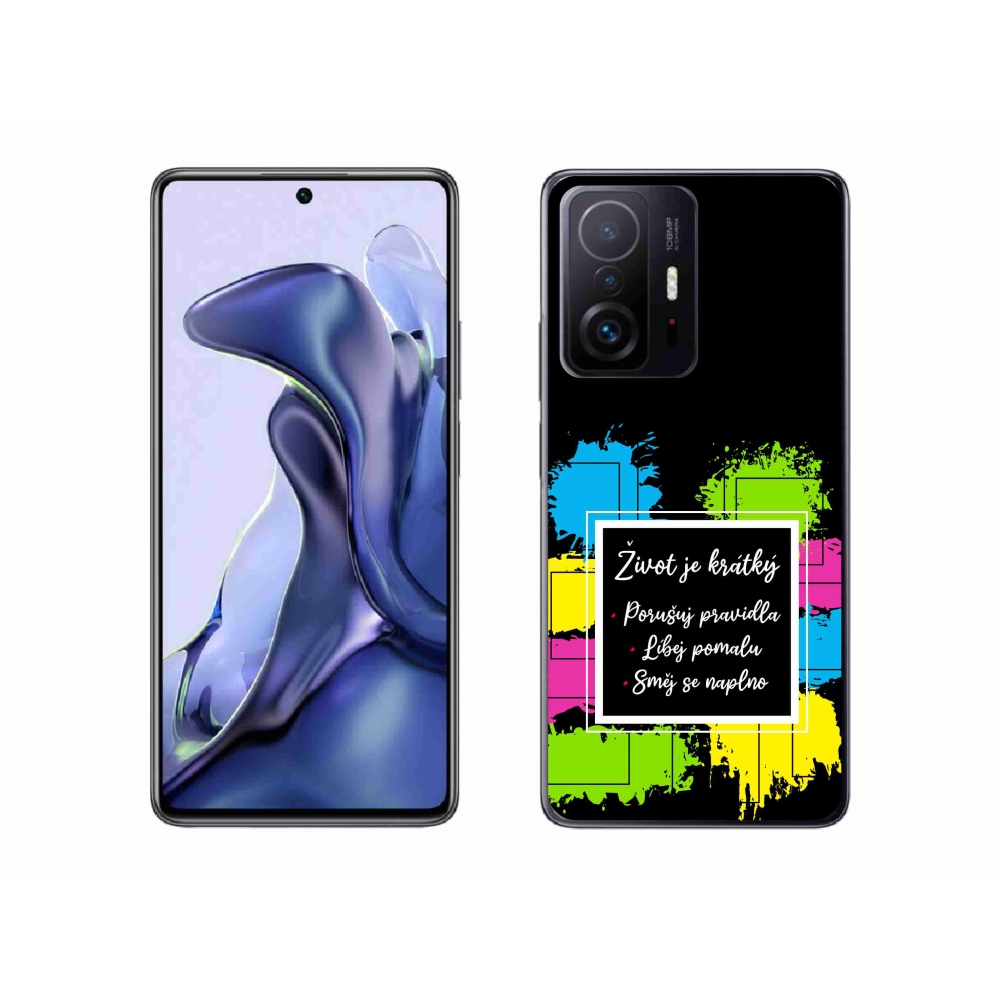 Gelový kryt mmCase na Xiaomi 11T Pro - citát 5 černé pozadí