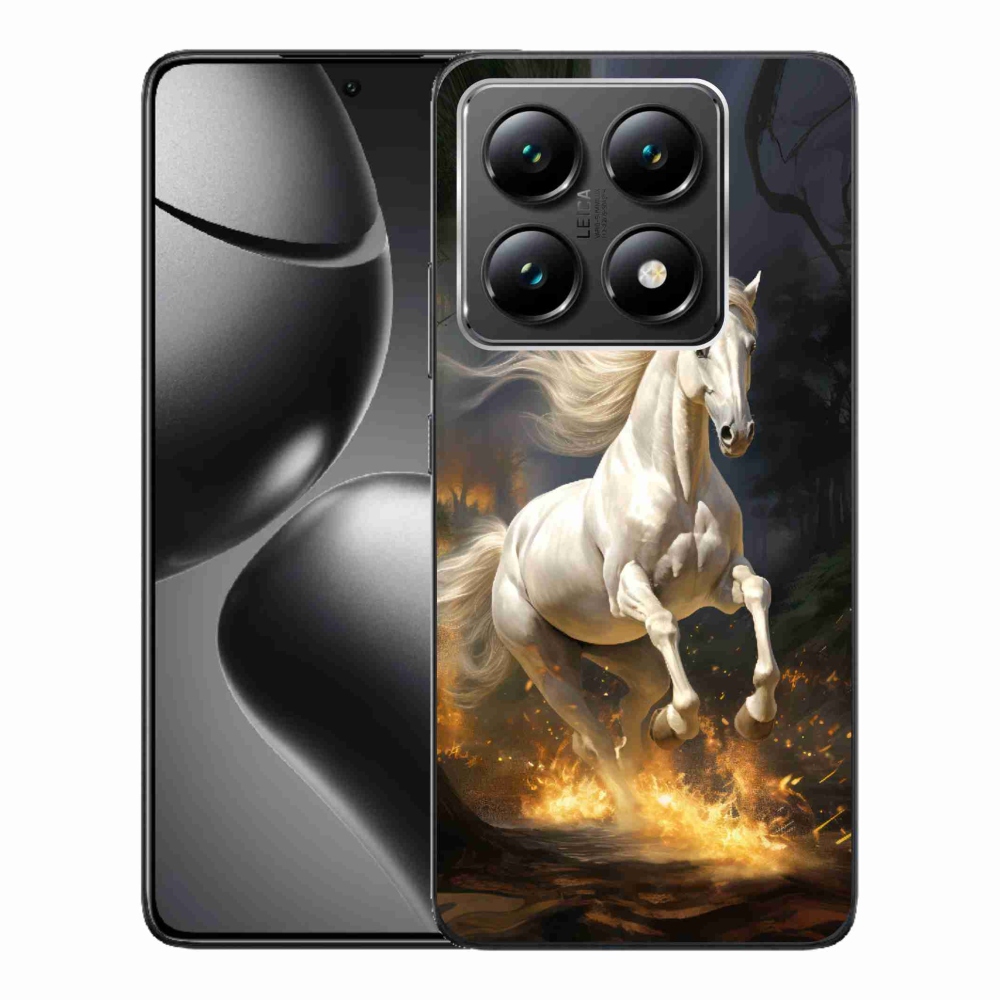Gelový kryt mmCase na Xiaomi 14T - bílý kůň 2