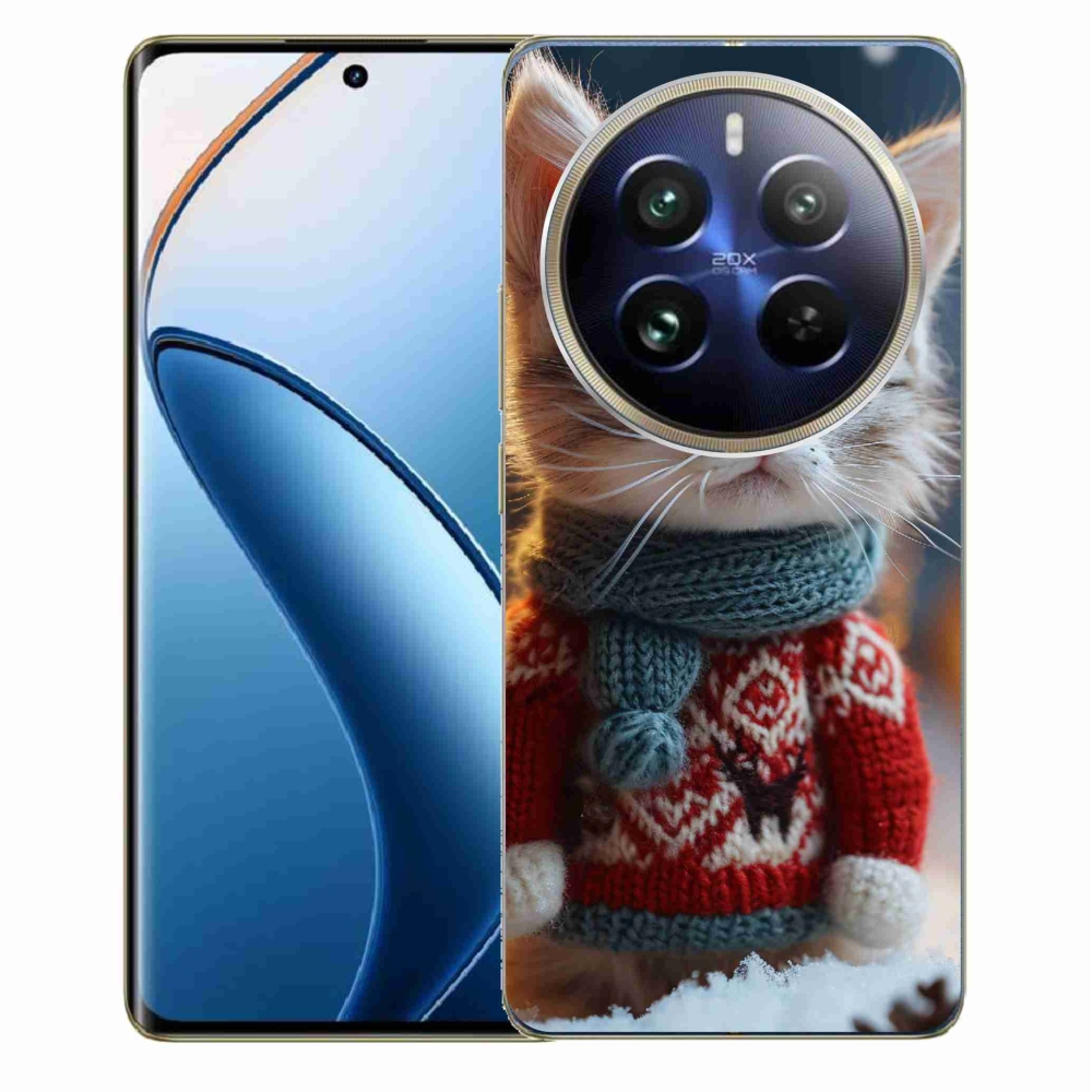 Gelový kryt mmCase na Realme 12 Pro 5G/12 Pro+ 5G - kotě ve svetru
