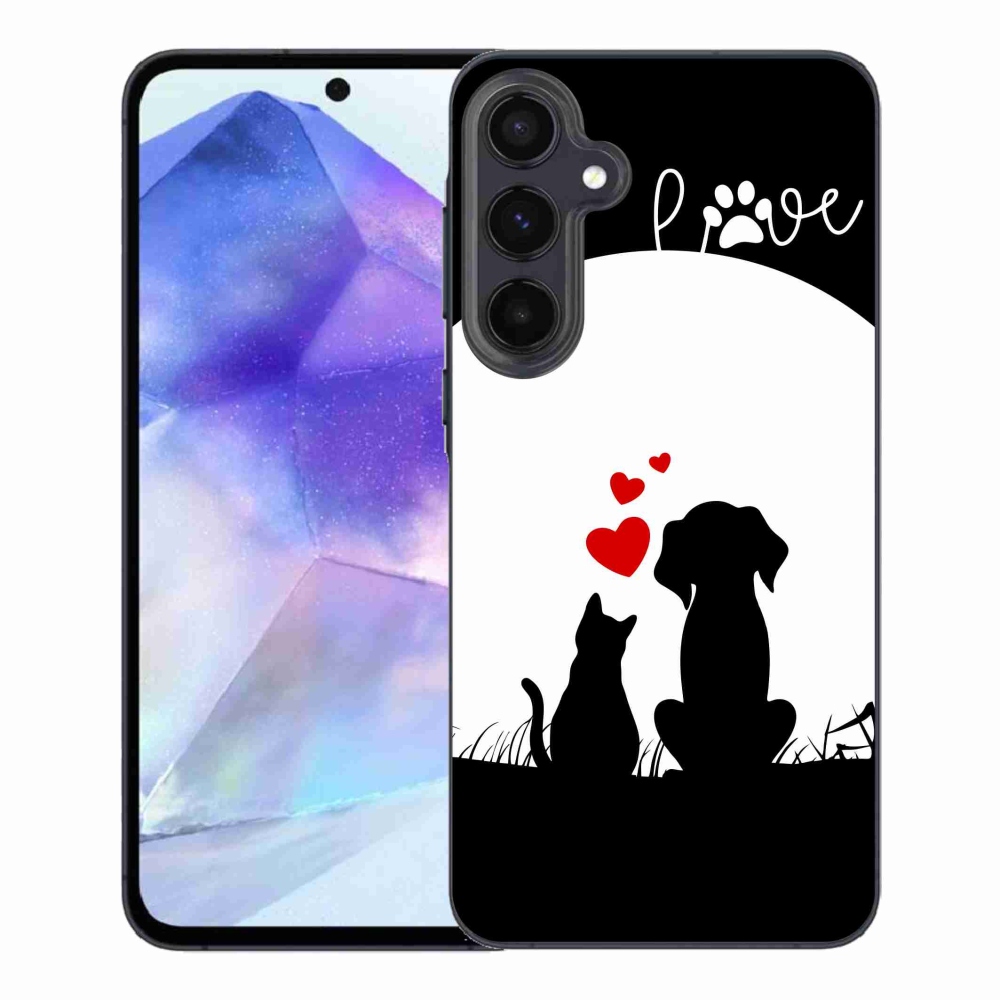Gelový obal mmCase na Samsung Galaxy A55 5G - zvířecí láska