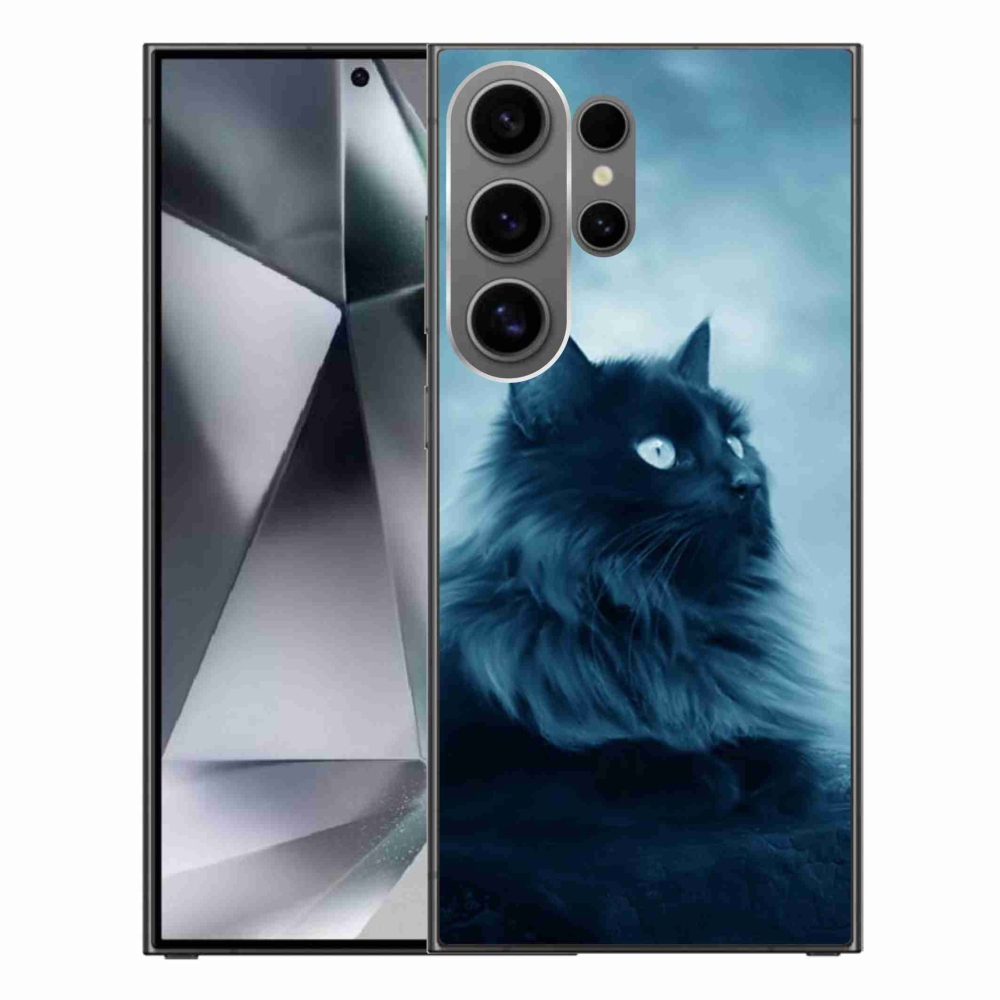 Gelový obal mmCase na Samsung Galaxy S24 Ultra - černá kočka 1