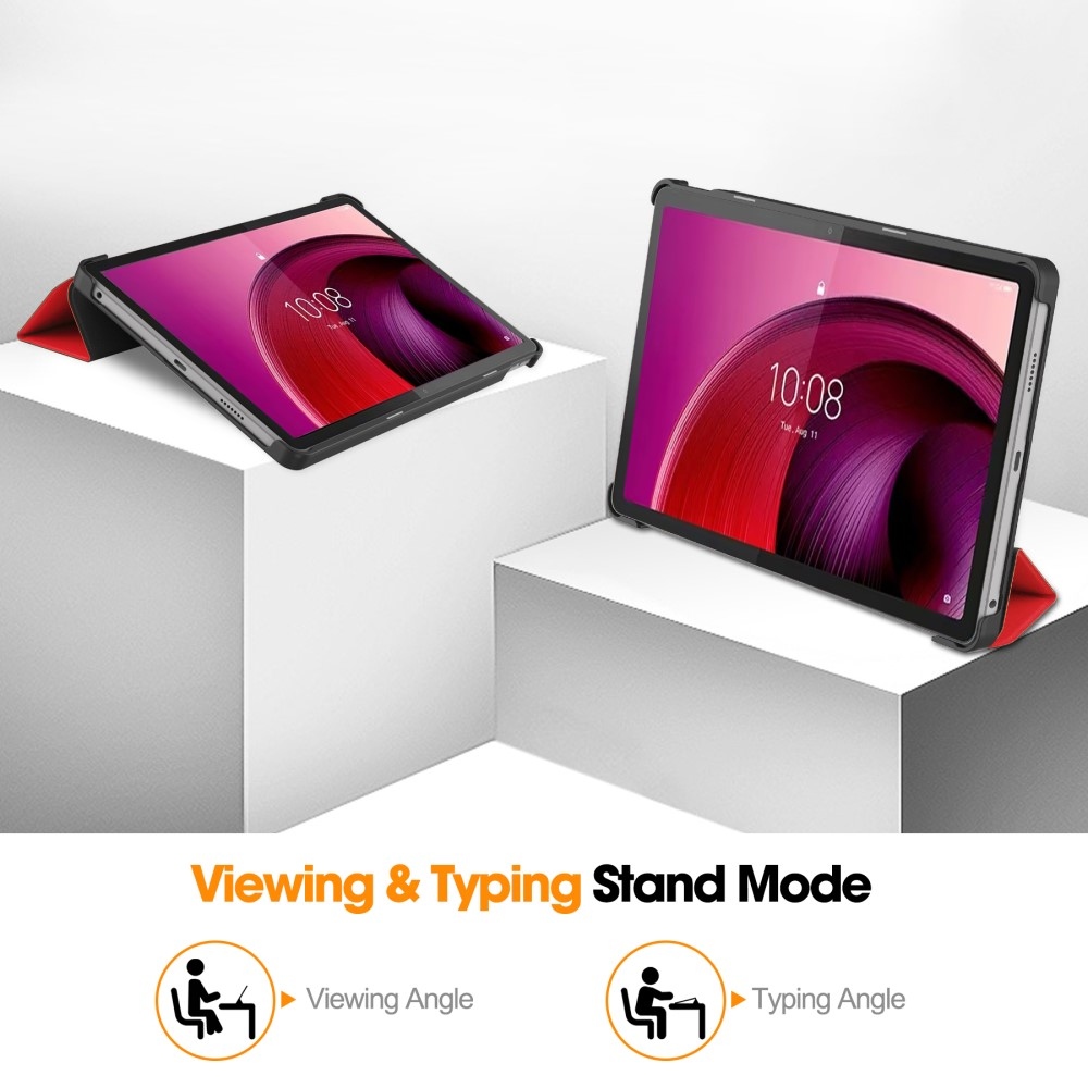 Case chytré zavírací pouzdro na Lenovo Tab M10 5G - červené