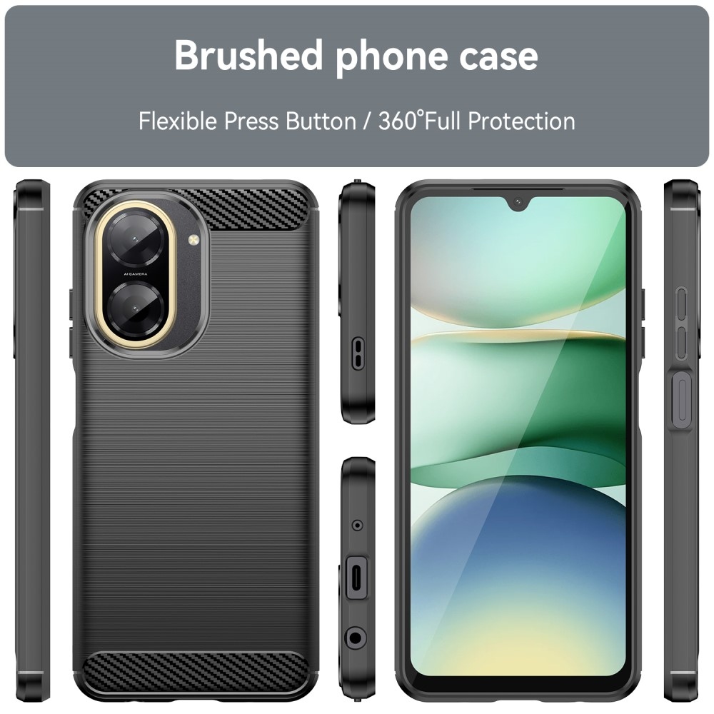 Carbon odolný gelový obal na Xiaomi Redmi A5 (173.45x79.35x8.45mm) - černý