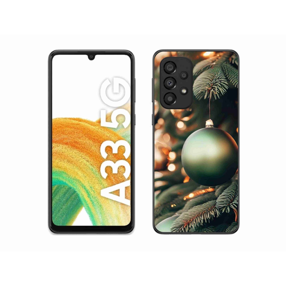 Gelový kryt mmCase na Samsung Galaxy A33 5G - vánoční ozdoby 1
