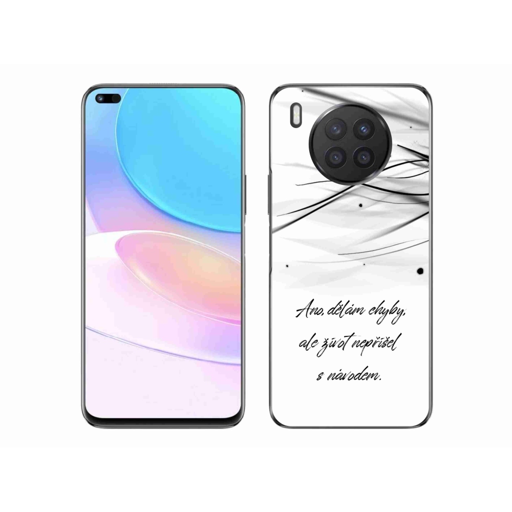 Gelový kryt mmCase na Huawei Nova 8i - citát bílé pozadí