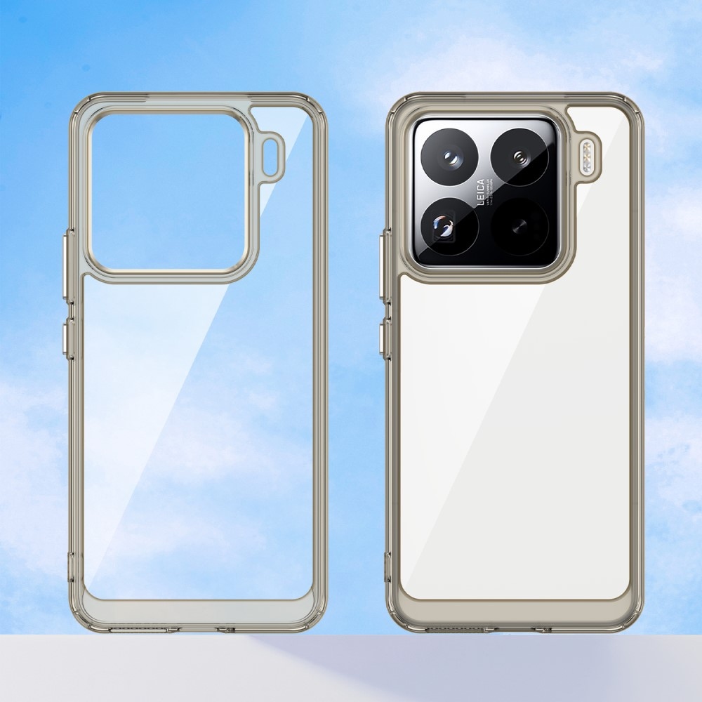 Gelový obal s pevnými zády na Xiaomi 15 Pro - šedý