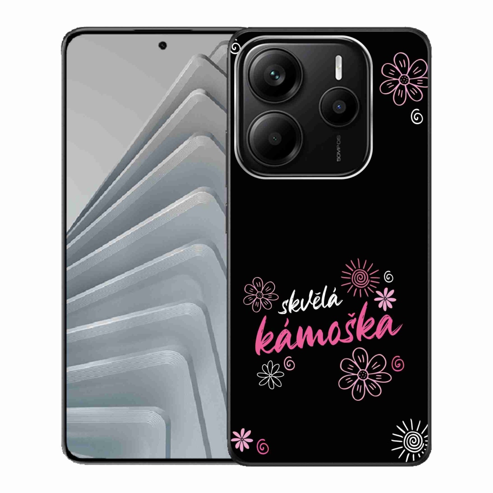 Gelový kryt mmCase na Xiaomi Redmi Note 14 5G - skvělá kámoška černé pozadí