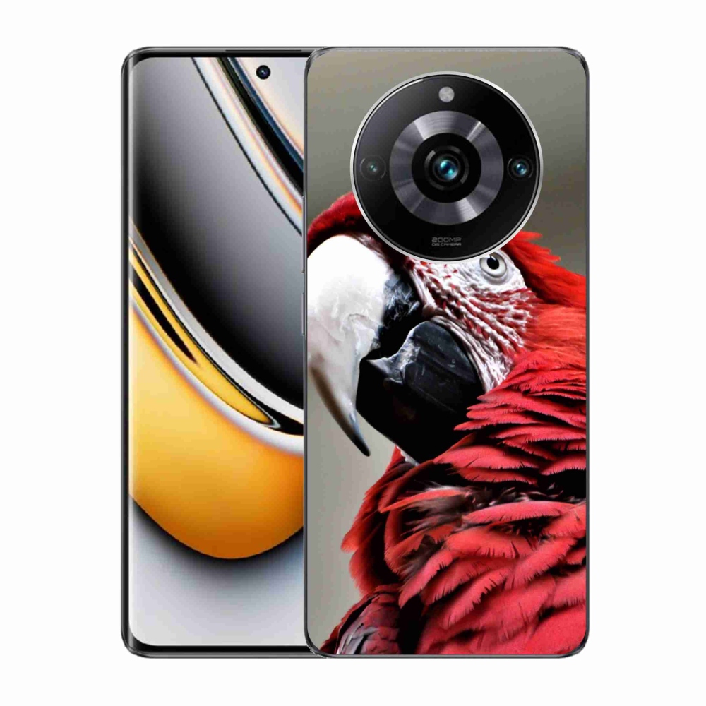 Gelový obal mmCase na Realme 11 Pro/11 Pro+ - papoušek ara červený