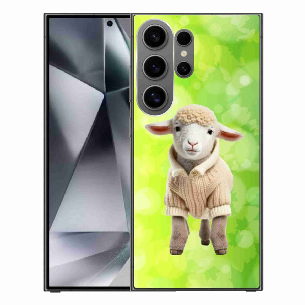 Gelový kryt mmCase na Samsung Galaxy S24 Ultra - jehně ve svetru