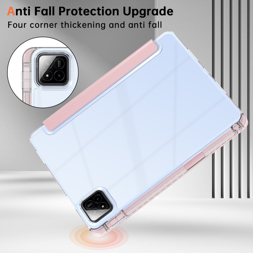 Origami chytré polohovací pouzdro na tablet Xiaomi Pad 7/7 Pro - růžové