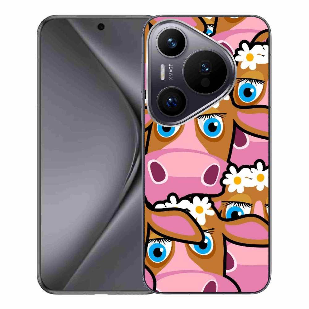 Gelový kryt mmCase na Huawei Pura 70 Pro - kreslené kravičky
