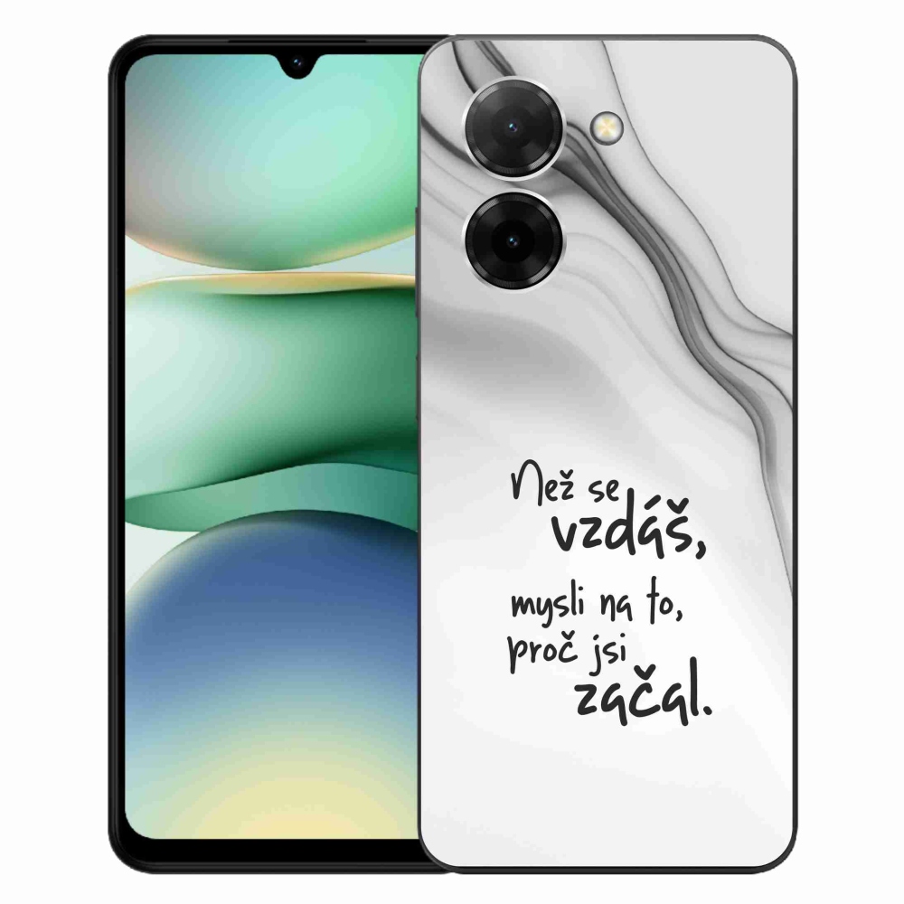 Gelový kryt mmCase na Xiaomi Redmi A5 (173.45x79.35x8.45mm) - citát 2 bílé pozadí