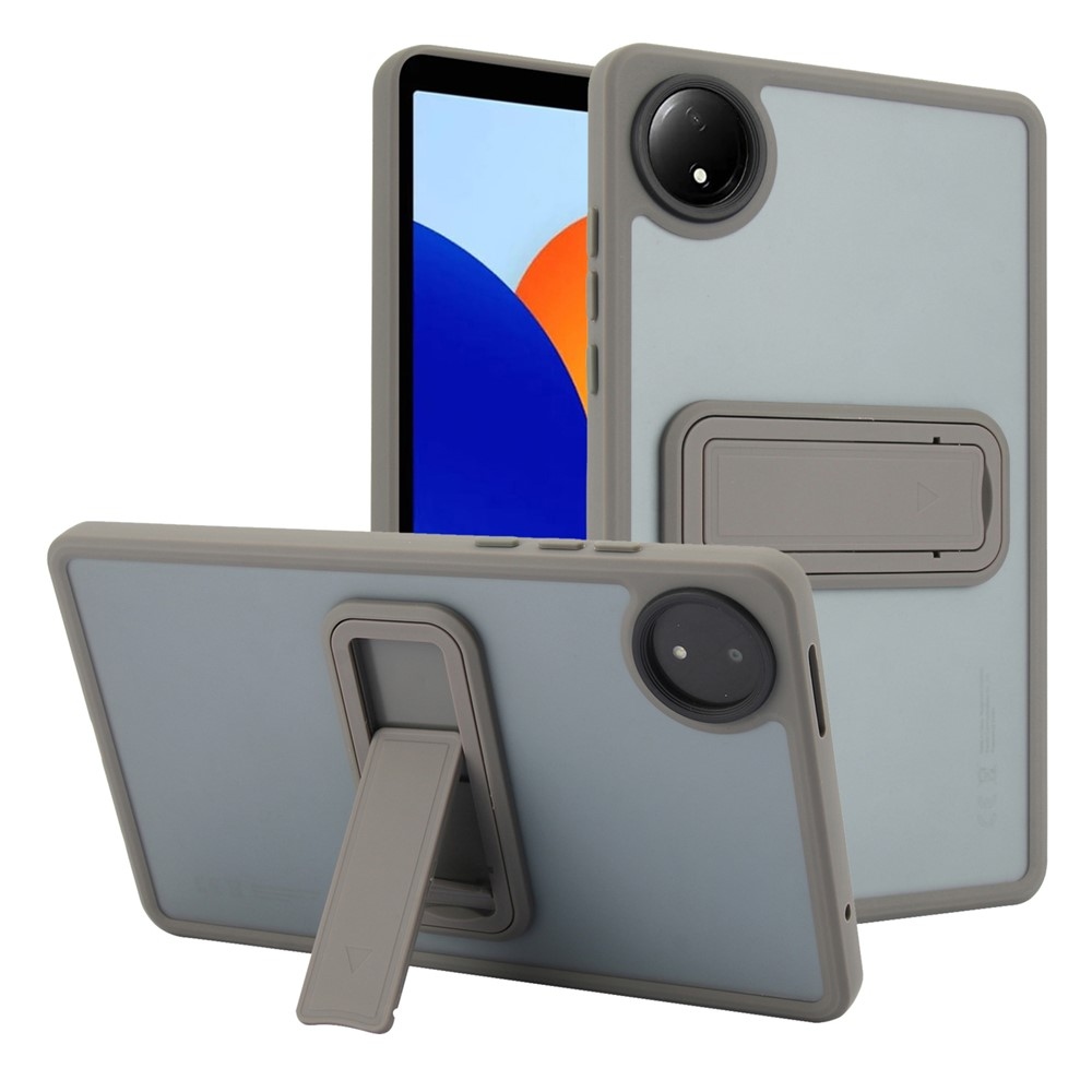 Skiny gelový obal s pevnými zády a výklopným stojánkem na Xiaomi Redmi Pad SE 8.7 - šedý