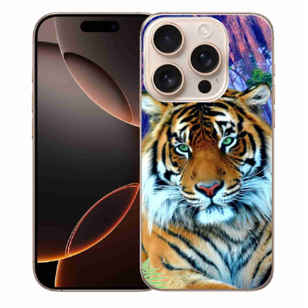 Gelový obal mmCase na iPhone 16 Pro Max - tygr