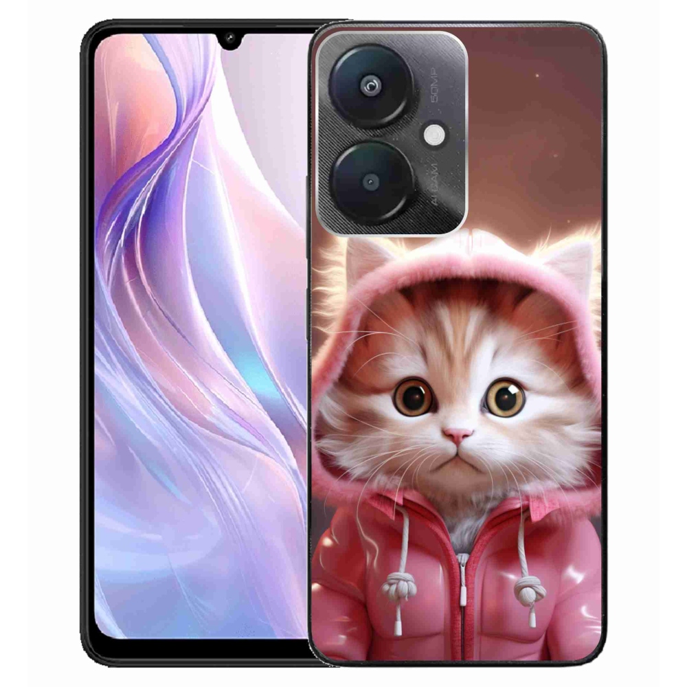 Gelový kryt mmCase na Xiaomi Redmi 13C 5G - roztomilé kotě 3