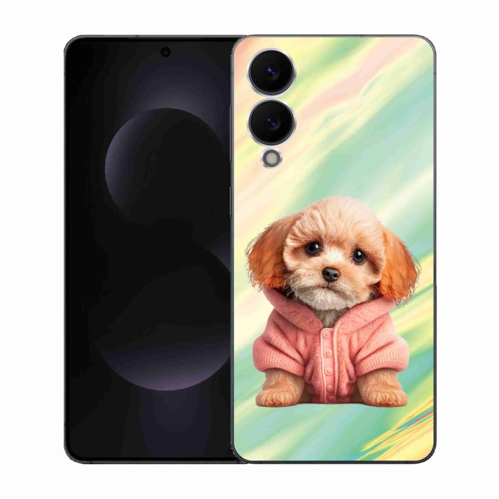 Gelový kryt mmCase na Samsung Galaxy S25 Edge - štěně ve svetru