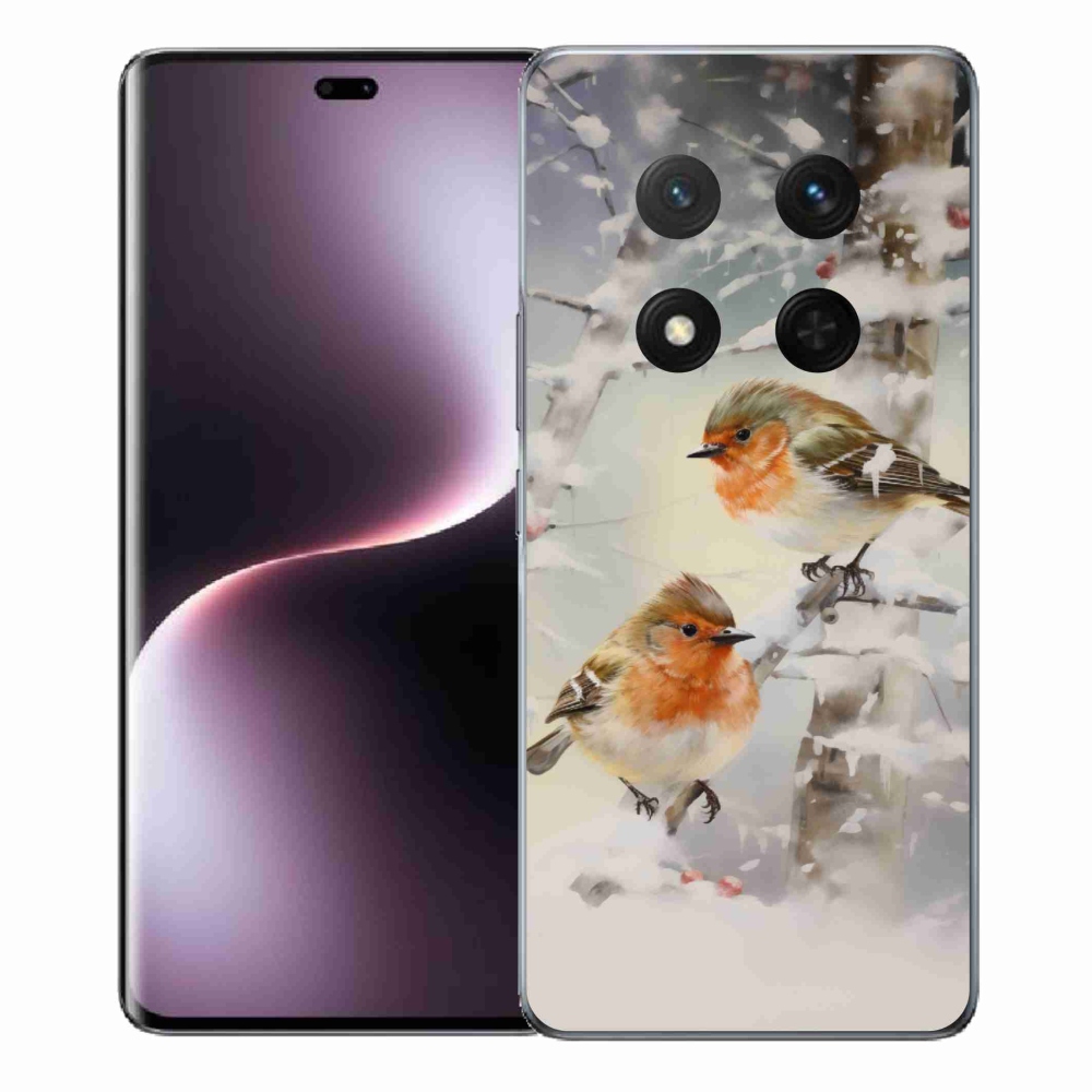 Gelový kryt mmCase na Honor Magic 7 Lite 5G - ptáčci v zimě
