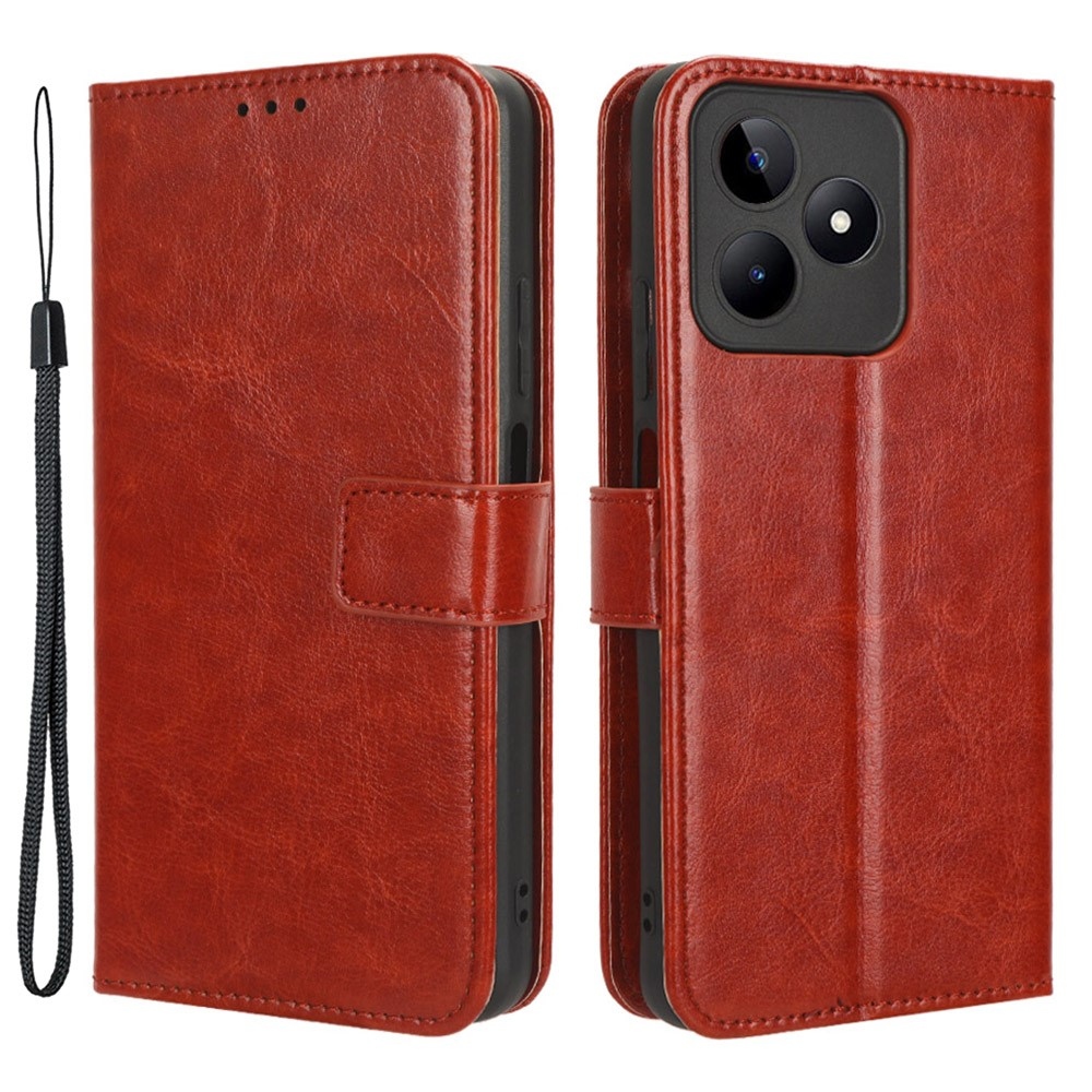 Crazy knížkové pouzdro na Realme Note 50 - hnědé